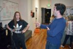 Volunteers Addy Baney and Nik Valinsky