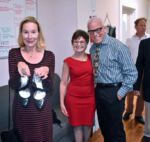 Theresa Loscheider with her non-street shoes for the dance studio with Bonnie Lewis, Ken Gilbert, and Jon Lipsitz